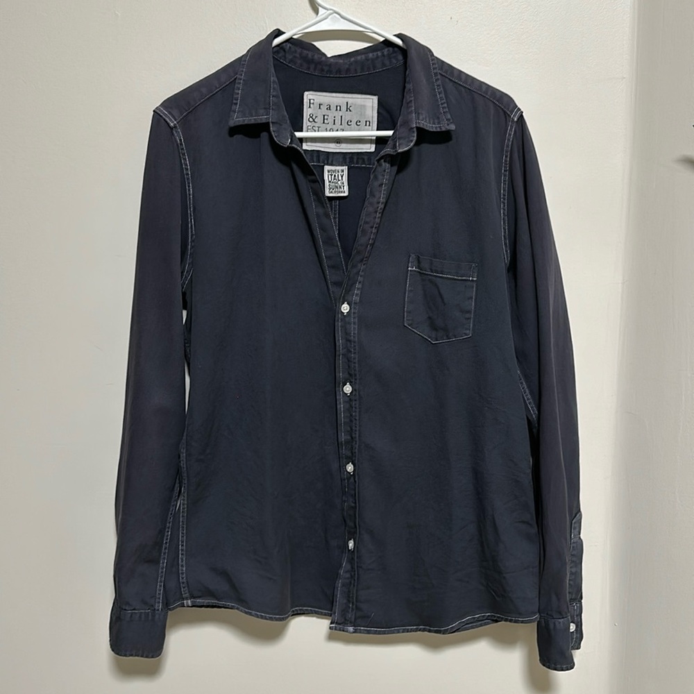 Frank & Eileen Barry Button-Up shirt Charcoal Black